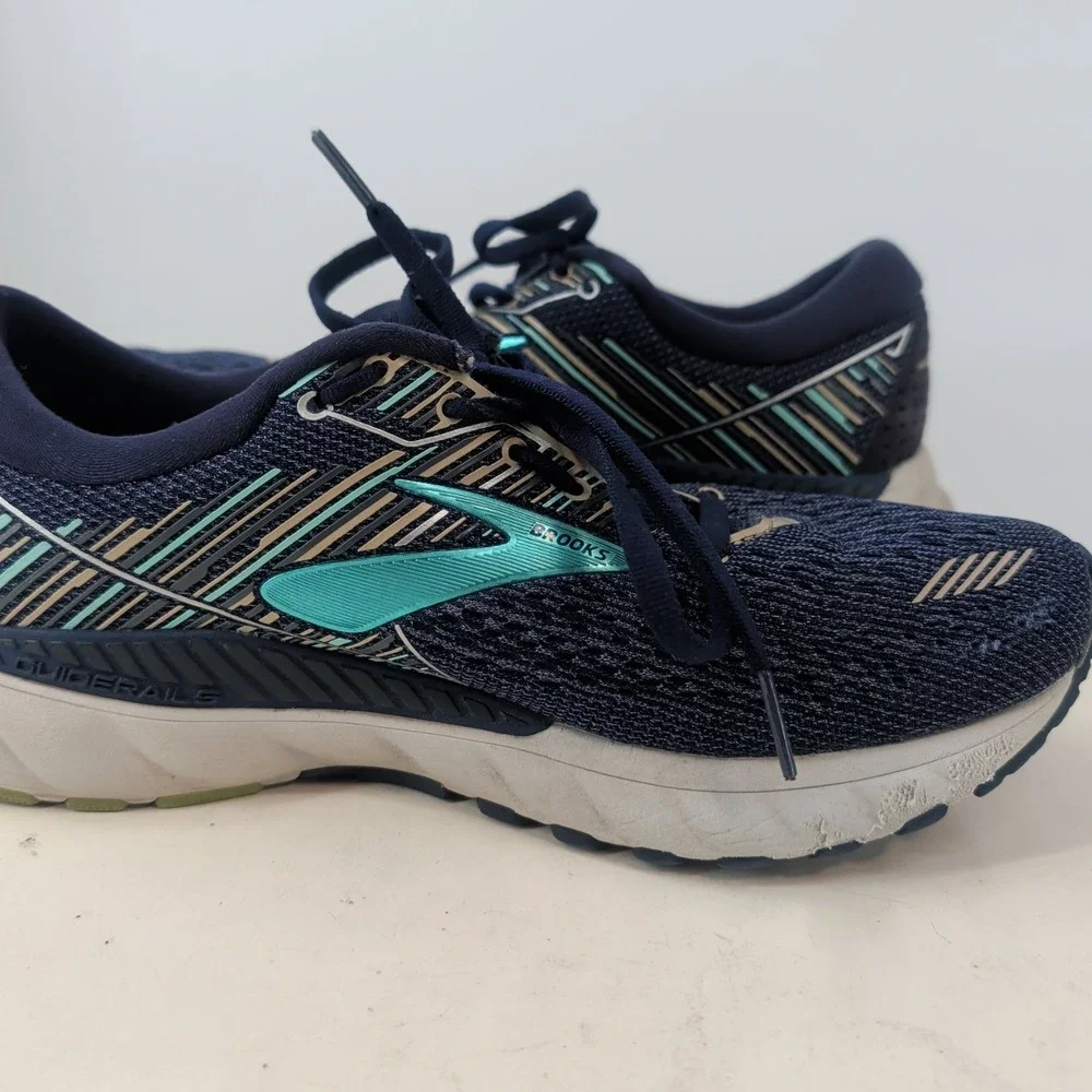 Brooks Adrenaline GTS 19 Cushioned‎ Lace-Up Athletic Sneakers Navy Blue Size 7